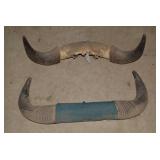 (2) Sets of buffalo horns...