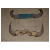 (2) Sets of buffalo horns...