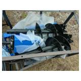 Skid Steer Auger blue
