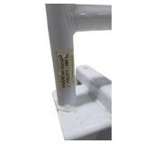 Clamp-On Bathtub Safety Grab Bar Tub Rail White Metal 300 lb Capacity