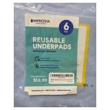 Improvia Reusable Underpads 34" x 36" Washable Waterproof Bed Pads Lot of 4