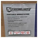 Retail value: $179.99 from Northern Tool! Strongway Portable Workstation – 660 lb Load Capacity – 2200 lb Clamping Force – Open Box