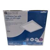 Utilitech 150 CFM Bathroom Ventilation Fan with Edge-Lit LED Light #0922557