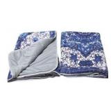 Washable Dog Pee Pad Blue Geometric Print 34" x 36