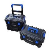Retail value: about $120–$180 new. Kobalt 2-Piece Rolling Tool Box Stack With Telescoping Handle