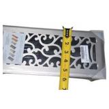 Sanycasa Savannah Design Satin Nickel Floor Register Adjustable Damper New