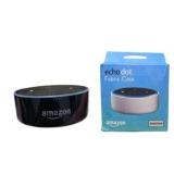 Amazon Echo Dot 2nd Gen Smart Speaker With Sandstone Fabric Case - Loose, No Cords