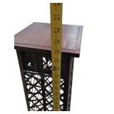 Tall Decorative Metal Plant Stand Pedestal Lattice Design Approx. 38" Tall