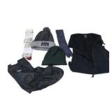Mixed Clothing & Accessories Lot - Reebok 4XLT Fleece, Hats, Socks, Tie, Arunners Shoe Cover
