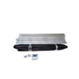 20FT Garage Door Bottom Weather Rubber Strip Seal with 6 Metal Tracks Open Box