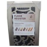 Sanycasa Savannah Design Satin Nickel Floor Register Adjustable Damper New