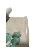 Asian Floral Wall Art Fabric Panels & Signed Pottery Vase Décor Lot
