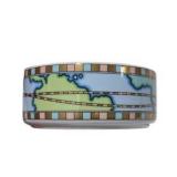 Tiffany & Co. Japan Porcelain World Map Lidded Trinket Box