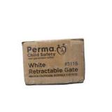 Perma Child Safety White Retractable Gate 55" x 33" Indoor Outdoor Pet Gate #8115