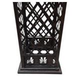 Tall Decorative Metal Plant Stand Pedestal Lattice Design Approx. 38" Tall