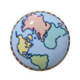 Tiffany & Co. Japan Porcelain World Map Lidded Trinket Box