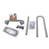 Mixed Bathroom Hardware Lot Korky Toilet Seal Shower Hose Tub Spout Grab Bar and Shower Caddy and Bathtub Safety Grab Bar Rail With Mounting Hardware