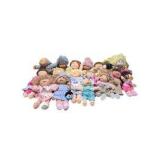 Large Lot Vintage Cabbage Patch Kids Style Dolls, Mattel Hasbro Xavier Roberts, Assorted Cloth Dolls