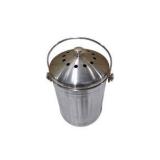 Stainless Steel Countertop Compost Bin with Filters & SuperBio 1.6 Gal Compostable Bags