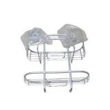 Mixed Bathroom Hardware Lot Korky Toilet Seal Shower Hose Tub Spout Grab Bar and Shower Caddy and Bathtub Safety Grab Bar Rail With Mounting Hardware