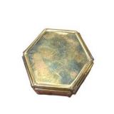 Lot of 3 Vintage-Style Brass Tone Glass Trinket Jewelry Boxes Etched Floral Leaf