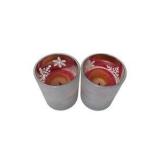 Decorative Crystal Bowls, WMF Silverplate Pierced Bowl & Glass Votive Holders