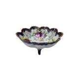 Japanese Blue Floral Bowls, Hand Painted Footed Dish & Porcelain Spoon Lot