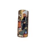 Decorative Match Holder Set With Round Tray, 4 Match Tubes & Small Wood Box