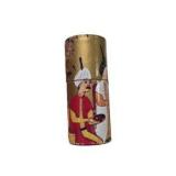 Decorative Match Holder Set With Round Tray, 4 Match Tubes & Small Wood Box