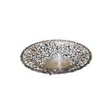 Decorative Crystal Bowls, WMF Silverplate Pierced Bowl & Glass Votive Holders