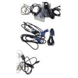 Large Mixed Computer Cable Lot VGA USB Ethernet Power Adapter Phone and Misc Cords