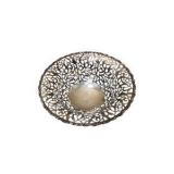 Decorative Crystal Bowls, WMF Silverplate Pierced Bowl & Glass Votive Holders