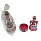 Vintage Style Decorative Collectibles Lot – Porcelain Figurines, Glass Boxes, Fan, Vase, Dish & More