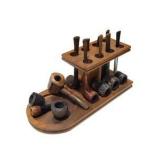 Vintage Smoking Pipe Collection With Decatur Walnut Stand, Ropp, Falcon, Longchamp, Jansen’s and More