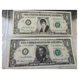 Uncirculated $1 Dollar Elvis Presley Federal Reserve Notes