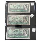 1954 Canada $1 Dollar Bills