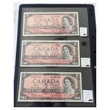 1954 Canada $2 Dollar Bills