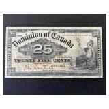 1900 Dominion of Canada 25 Cent Paper Currency