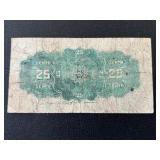 1900 Dominion of Canada 25 Cent Paper Currency