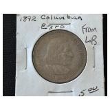 1892 Columbian Exposition Silver Half Dollar Only 950,000 Minted