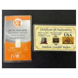 .999 Fine 1 Grain Silver and 1/4 Grain Gold