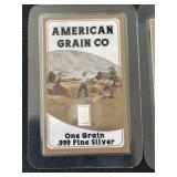 4 - 1 Grain .999 Fine Silver Bars