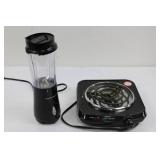 Hamilton Beach Blender & Walmart Single Burner Hot Plate Mixed Lot