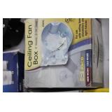 Mixed Lot Ceiling Fan Boxes, Wall Plates & LED Bulbs