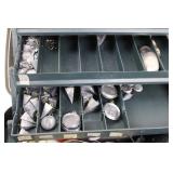 Plano Three-Tray Tackle Box With Assorted Fishing Tackle