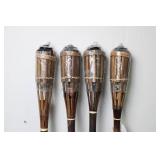 Tiki Wide Mouth Bamboo Torches (Lot of 4)