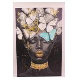 Butterfly Portrait Canvas Wall Art 36" X 24"