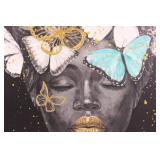 Butterfly Portrait Canvas Wall Art 36" X 24"