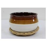 Ceramic Soup Tureen With Lid, Ladle & Trivet
