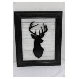 Framed Deer Silhouette Wall Decor 14.5" X 18"